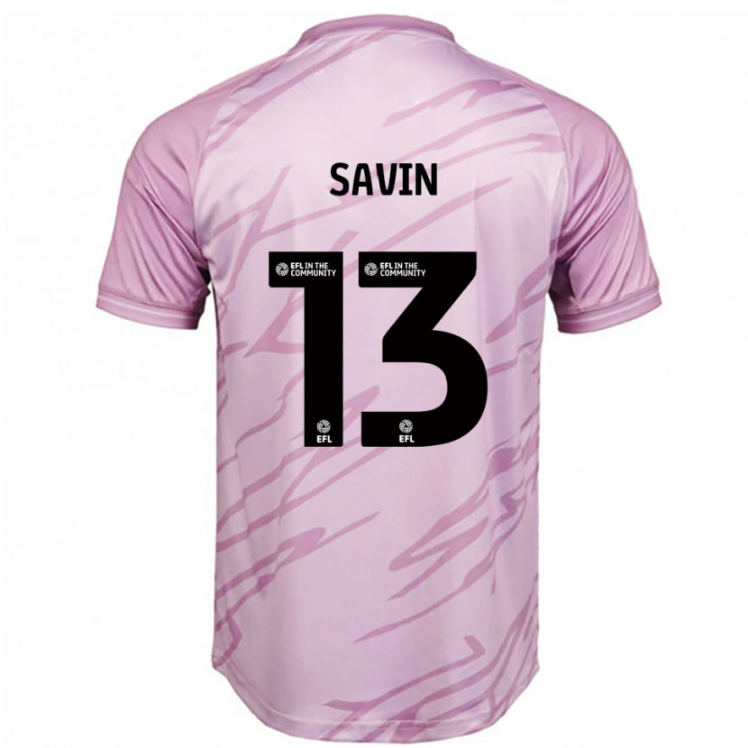 Danxen Kinder Toby Savin #13 Pink Schwarz Auswärtstrikot Trikot 2025/26 T-Shirt Schweiz
