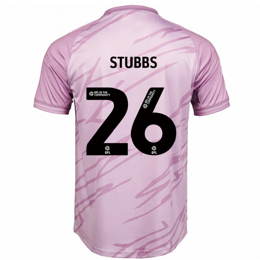 Danxen Kinder Sam Stubbs #26 Pink Schwarz Auswärtstrikot Trikot 2025/26 T-Shirt Schweiz