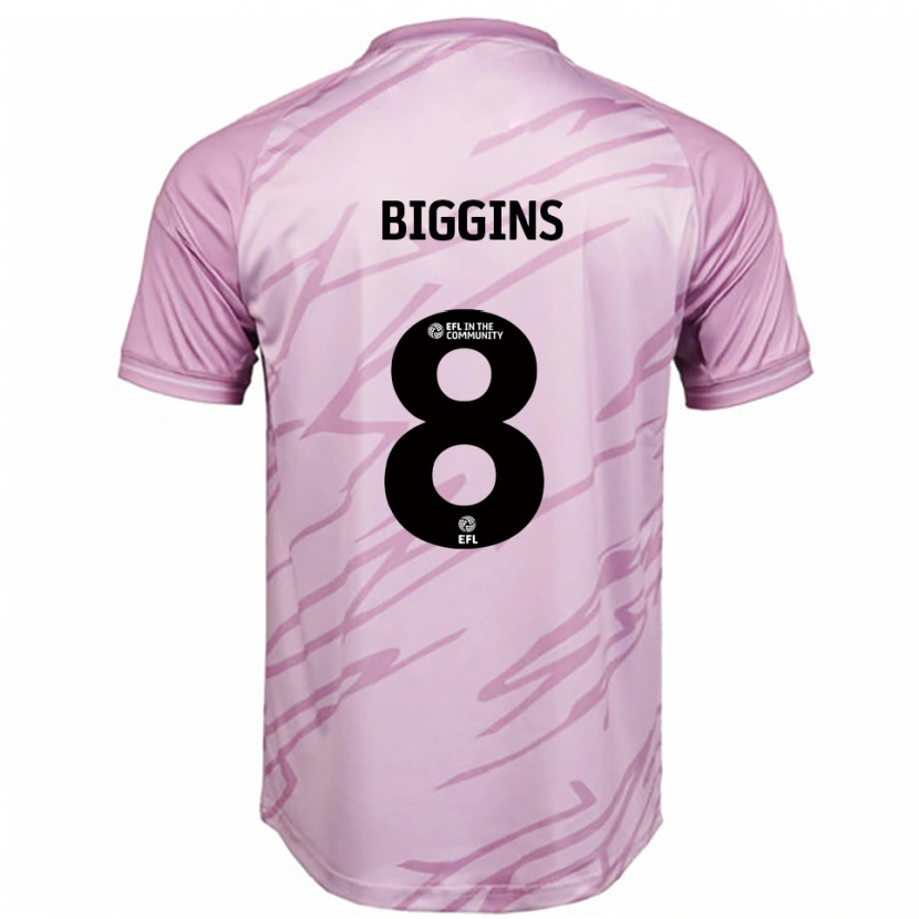 Danxen Kinder Harrison Biggins #8 Pink Schwarz Auswärtstrikot Trikot 2025/26 T-Shirt Schweiz
