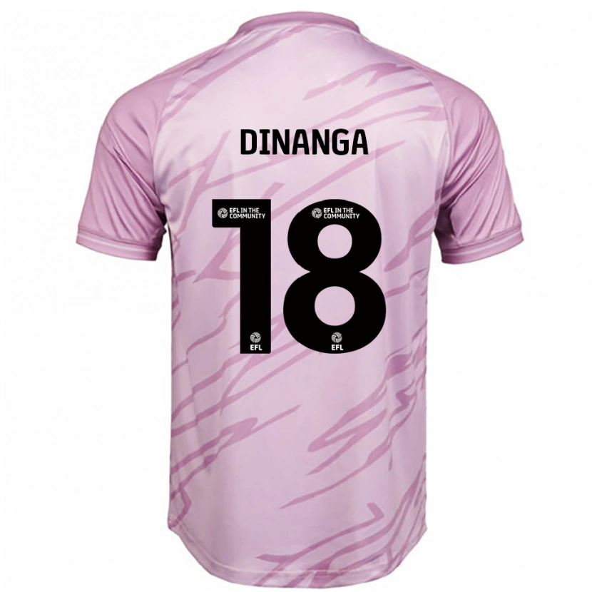 Danxen Kinder Ricardo Dinanga #18 Pink Schwarz Auswärtstrikot Trikot 2025/26 T-Shirt Schweiz