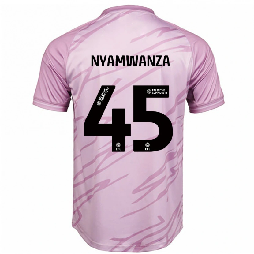 Danxen Kinder Simba Nyamwanza #45 Pink Schwarz Auswärtstrikot Trikot 2025/26 T-Shirt Schweiz