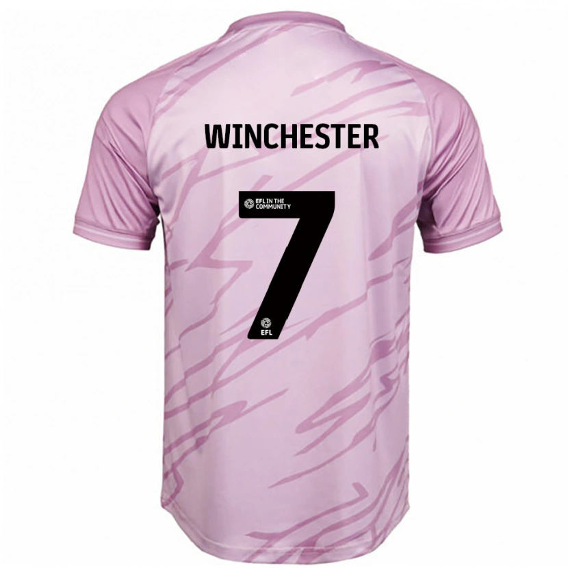 Danxen Kinder Carl Winchester #7 Pink Schwarz Auswärtstrikot Trikot 2025/26 T-Shirt Schweiz