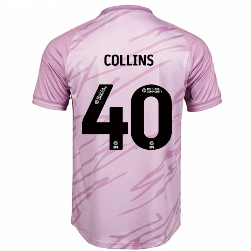 Danxen Kinder Jude Collins #40 Pink Schwarz Auswärtstrikot Trikot 2025/26 T-Shirt Schweiz