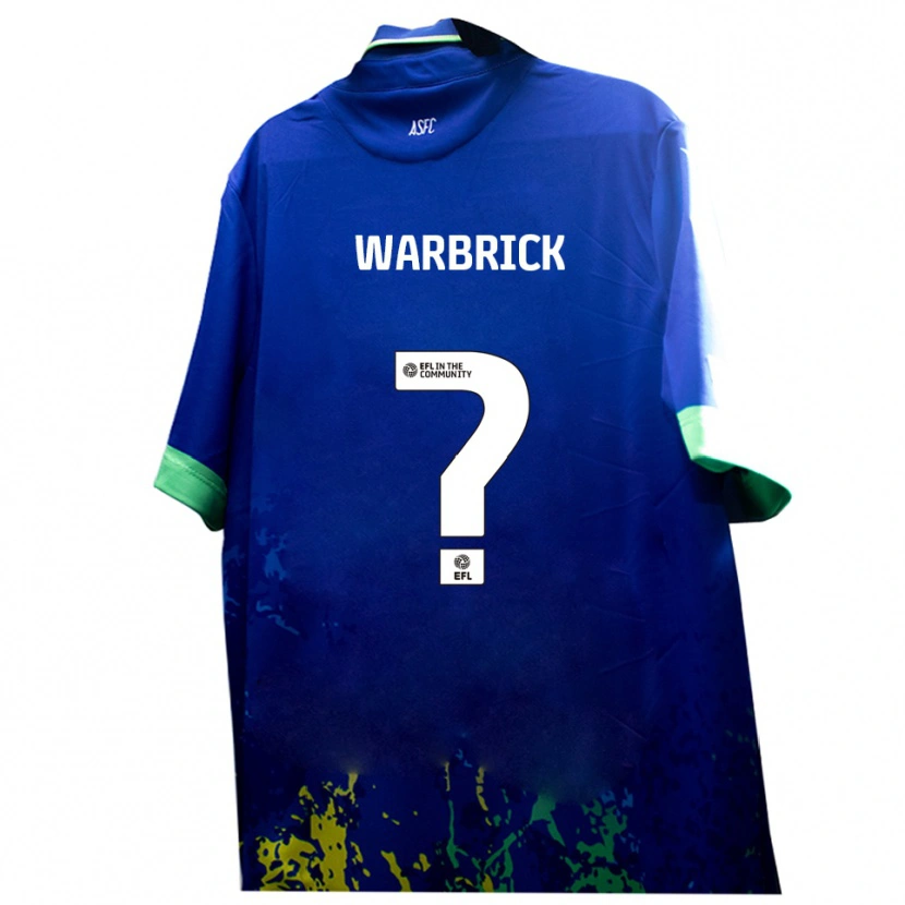 Danxen Kinder Calum Warbrick #0 Blau Gelb Auswärtstrikot Trikot 2025/26 T-Shirt Schweiz