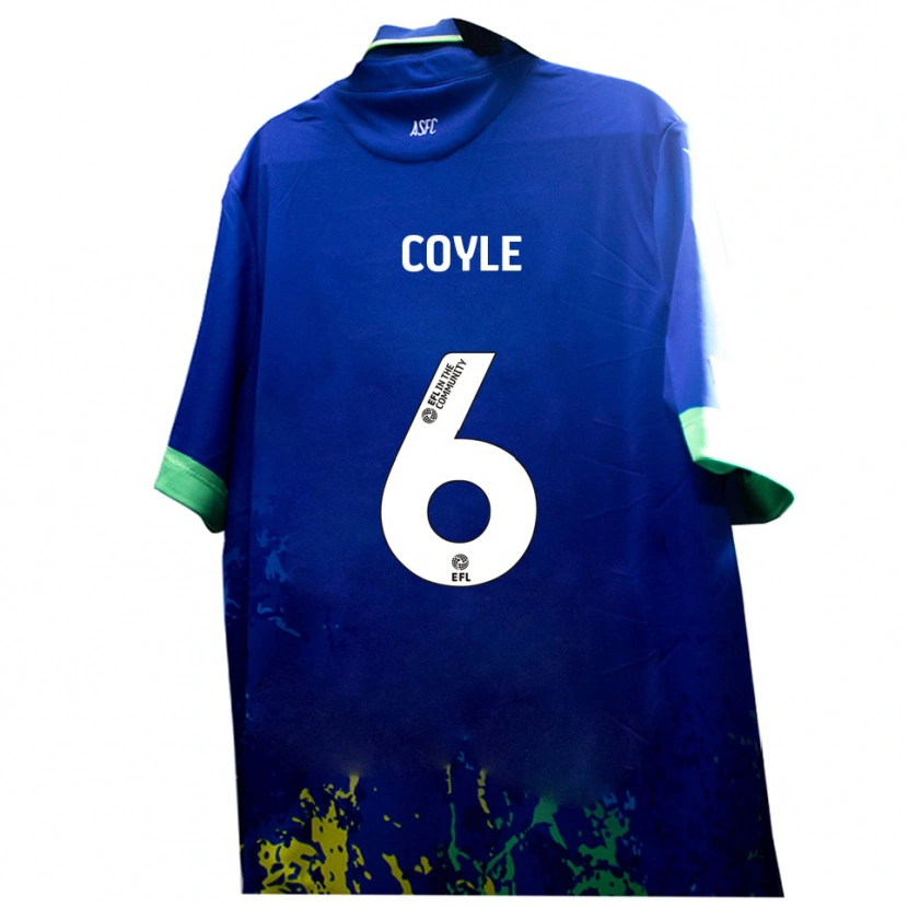 Danxen Kinder Liam Coyle #6 Blau Gelb Auswärtstrikot Trikot 2025/26 T-Shirt Schweiz