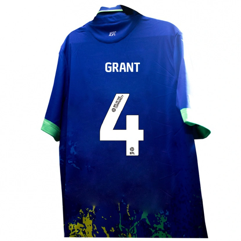 Danxen Kinder Conor Grant #4 Blau Gelb Auswärtstrikot Trikot 2025/26 T-Shirt Schweiz