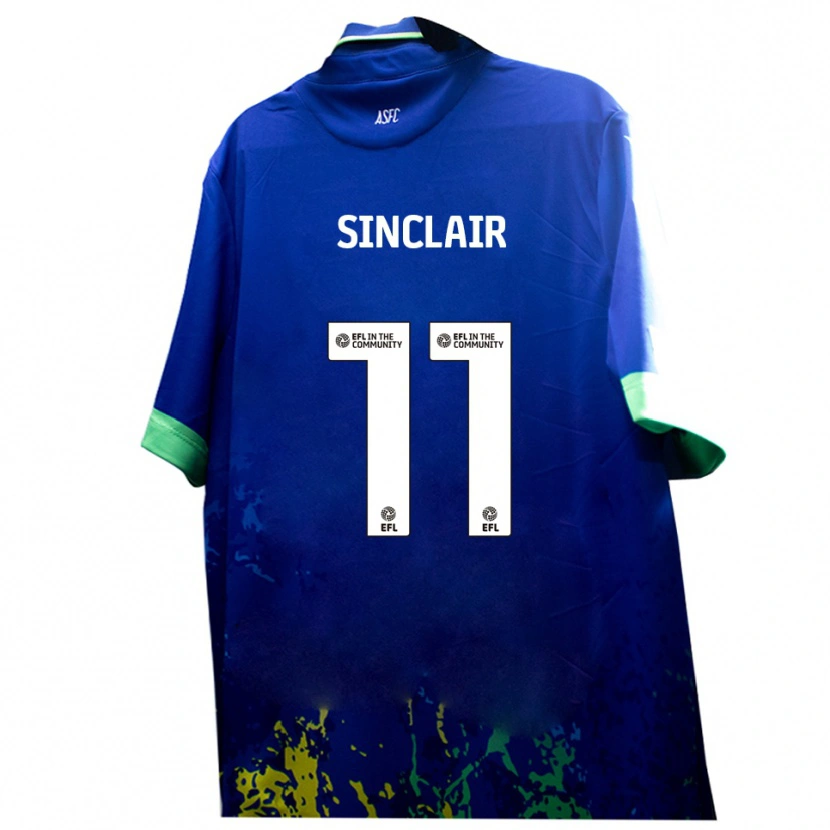 Danxen Kinder Isaac Sinclair #11 Blau Gelb Auswärtstrikot Trikot 2025/26 T-Shirt Schweiz