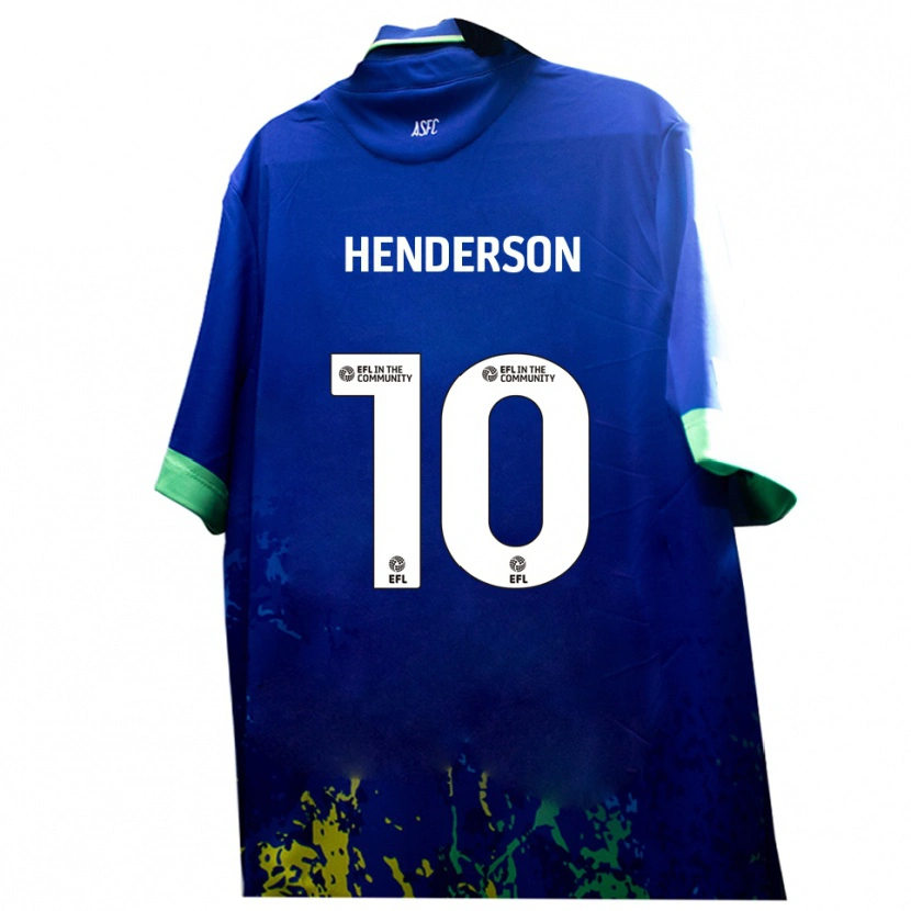 Danxen Kinder Alex Henderson #10 Blau Gelb Auswärtstrikot Trikot 2025/26 T-Shirt Schweiz