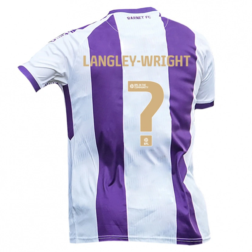 Danxen Kinder Portia-Milan Langley-Wright #0 Weiß Lila Auswärtstrikot Trikot 2025/26 T-Shirt Schweiz