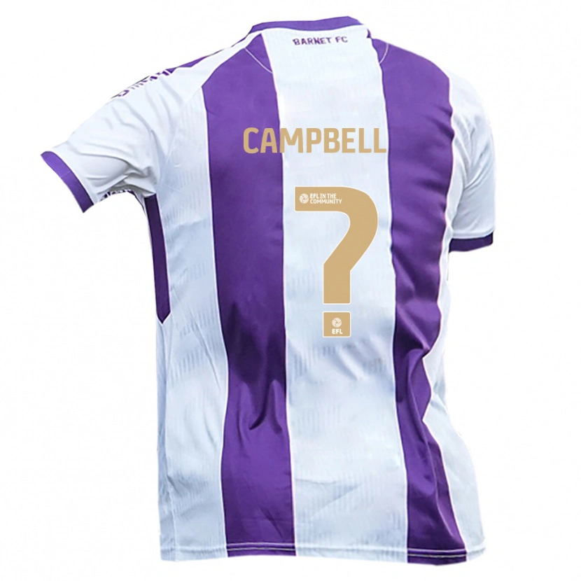 Danxen Kinder Shamoy Campbell #0 Weiß Lila Auswärtstrikot Trikot 2025/26 T-Shirt Schweiz