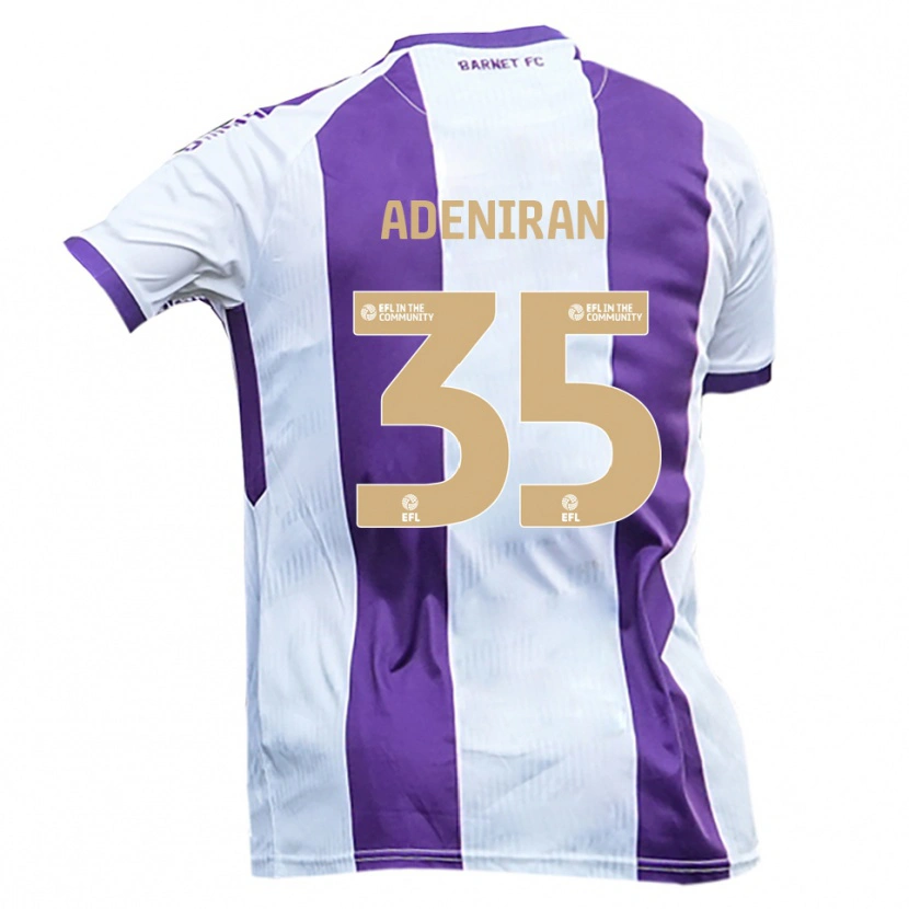 Danxen Kinder Dennis Adeniran #35 Weiß Lila Auswärtstrikot Trikot 2025/26 T-Shirt Schweiz