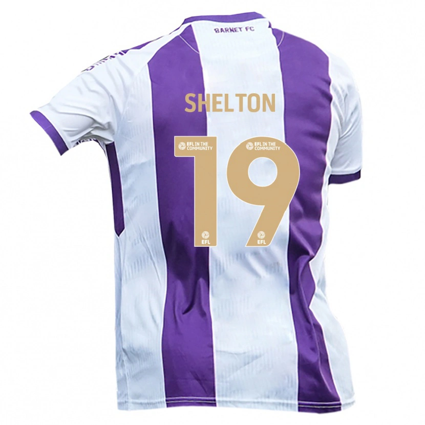 Danxen Kinder Mark Shelton #19 Weiß Lila Auswärtstrikot Trikot 2025/26 T-Shirt Schweiz