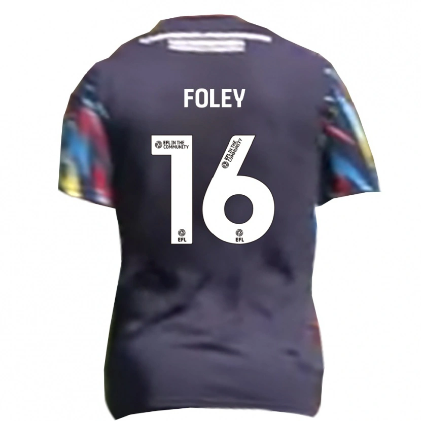 Danxen Kinder Sam Foley #16 Marine Gelb Rot Auswärtstrikot Trikot 2025/26 T-Shirt Schweiz