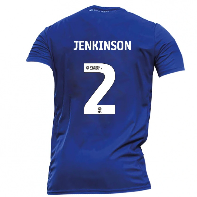 Danxen Kinder Carl Jenkinson #2 Blau Weiß Auswärtstrikot Trikot 2025/26 T-Shirt Schweiz