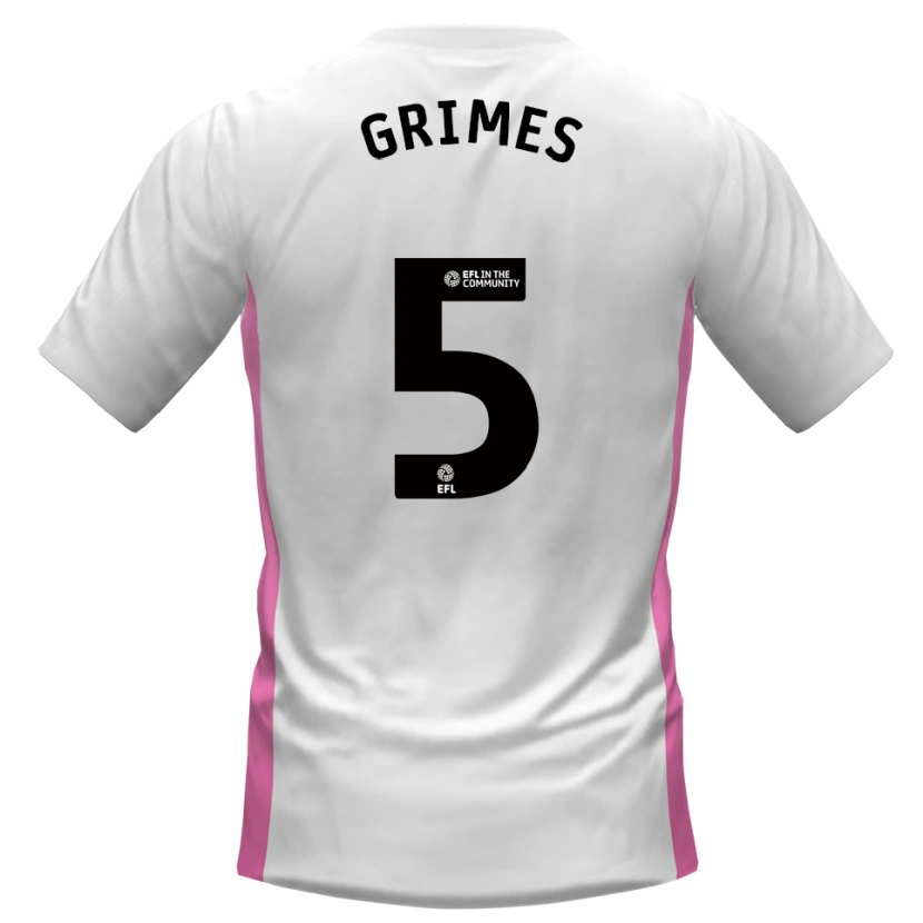 Danxen Kinder Jamie Grimes #5 Weiß Rot Auswärtstrikot Trikot 2025/26 T-Shirt Schweiz