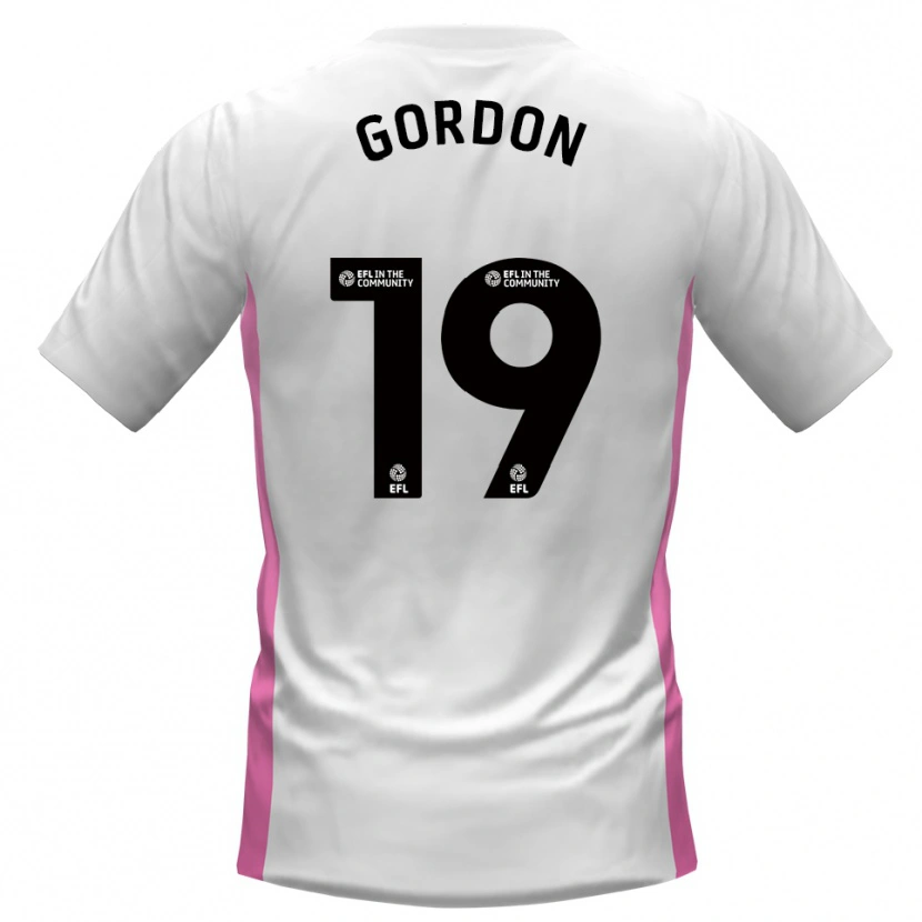 Danxen Kinder Lewis Gordon #19 Weiß Rot Auswärtstrikot Trikot 2025/26 T-Shirt Schweiz