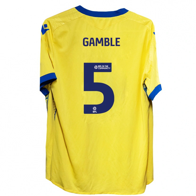 Danxen Kinder Niamh Gamble #5 Gelb Blau Auswärtstrikot Trikot 2025/26 T-Shirt Schweiz