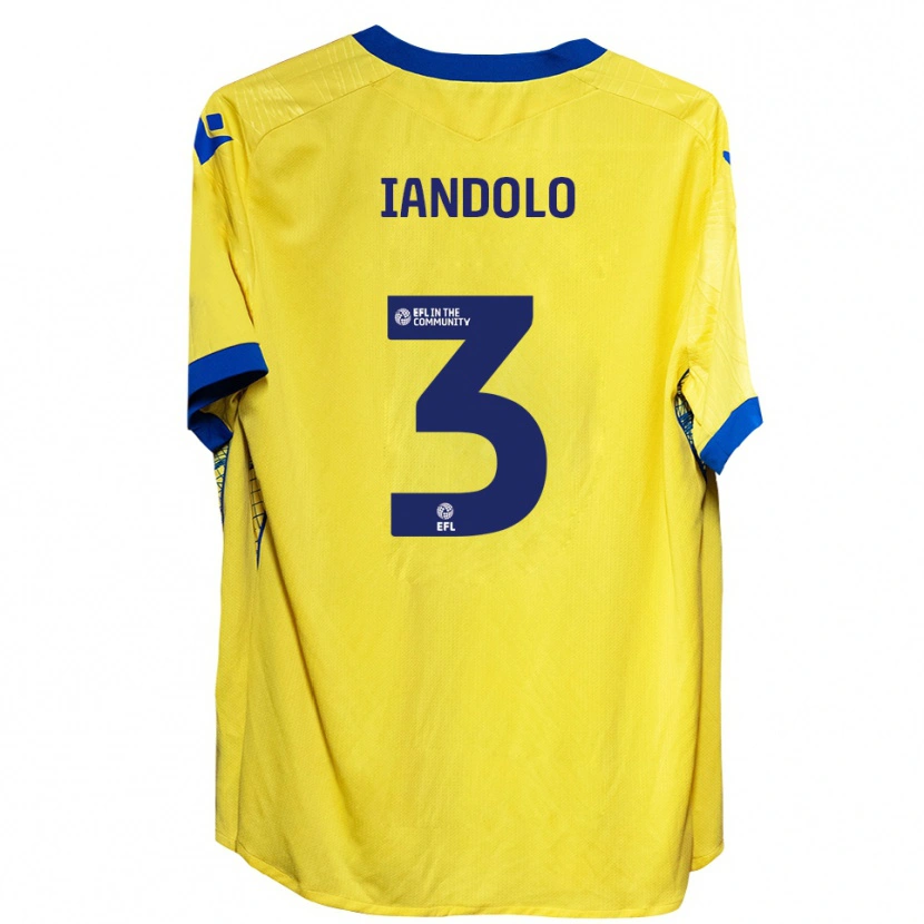 Danxen Kinder Ellis Iandolo #3 Gelb Blau Auswärtstrikot Trikot 2025/26 T-Shirt Schweiz