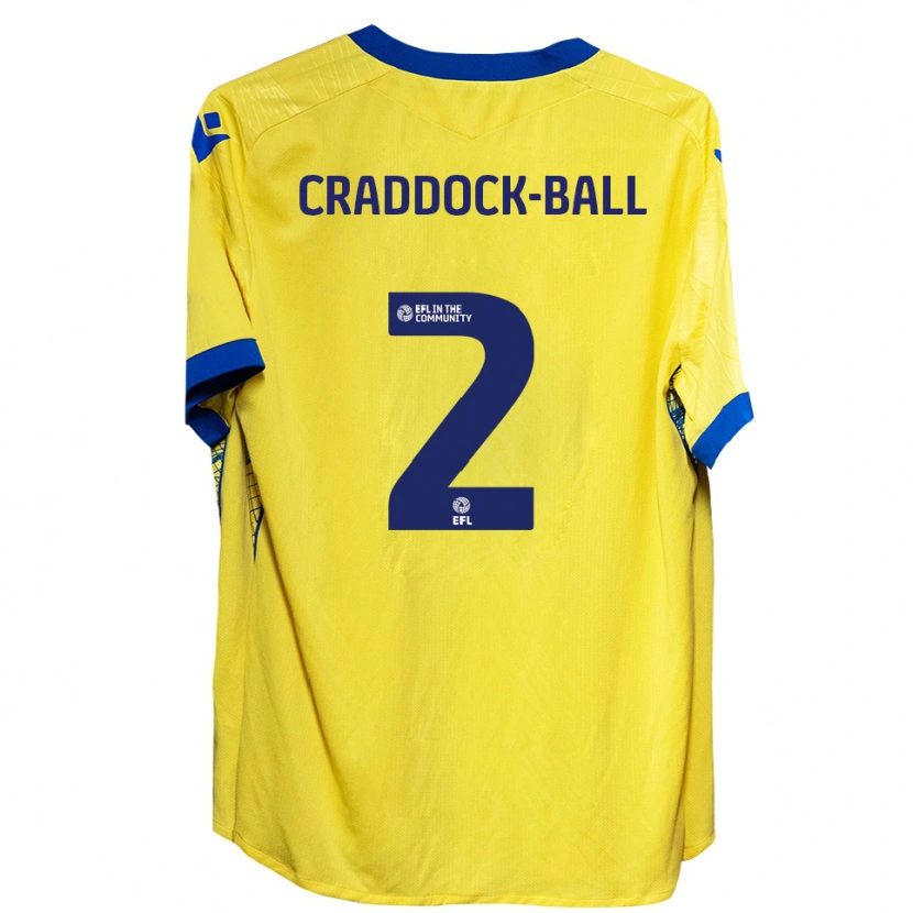 Danxen Kinder Jac Craddock-Ball #2 Gelb Blau Auswärtstrikot Trikot 2025/26 T-Shirt Schweiz