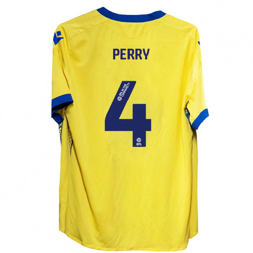 Danxen Kinder Ben Perry #4 Gelb Blau Auswärtstrikot Trikot 2025/26 T-Shirt Schweiz