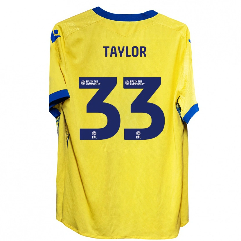 Danxen Kinder Lyle Taylor #33 Gelb Blau Auswärtstrikot Trikot 2025/26 T-Shirt Schweiz