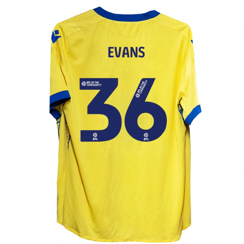 Danxen Kinder Makise Evans #36 Gelb Blau Auswärtstrikot Trikot 2025/26 T-Shirt Schweiz