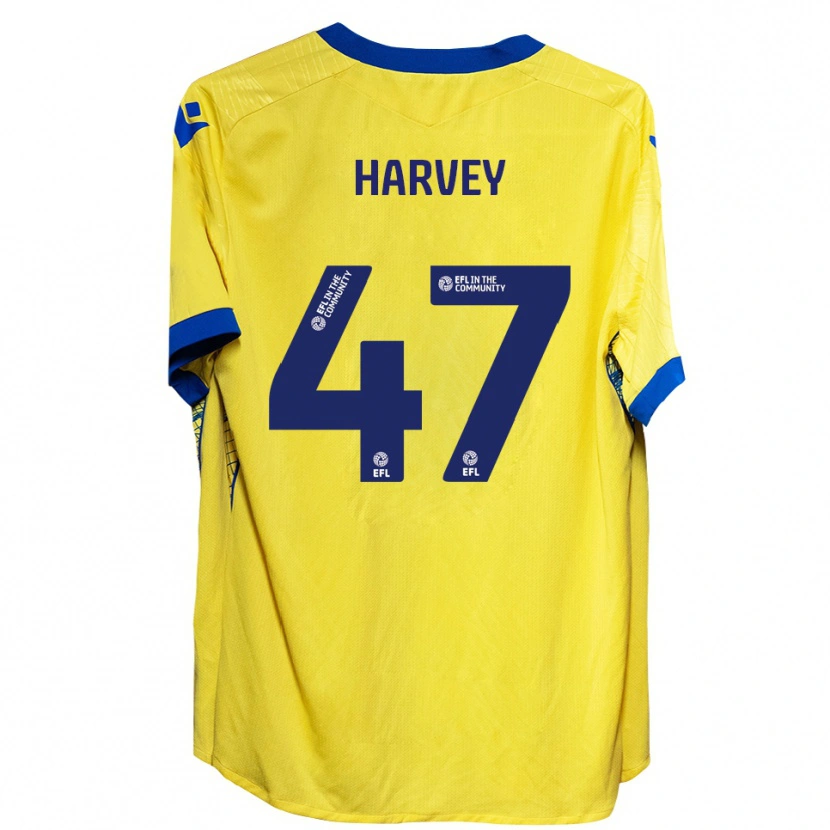 Danxen Kinder Ronnie Harvey #47 Gelb Blau Auswärtstrikot Trikot 2025/26 T-Shirt Schweiz