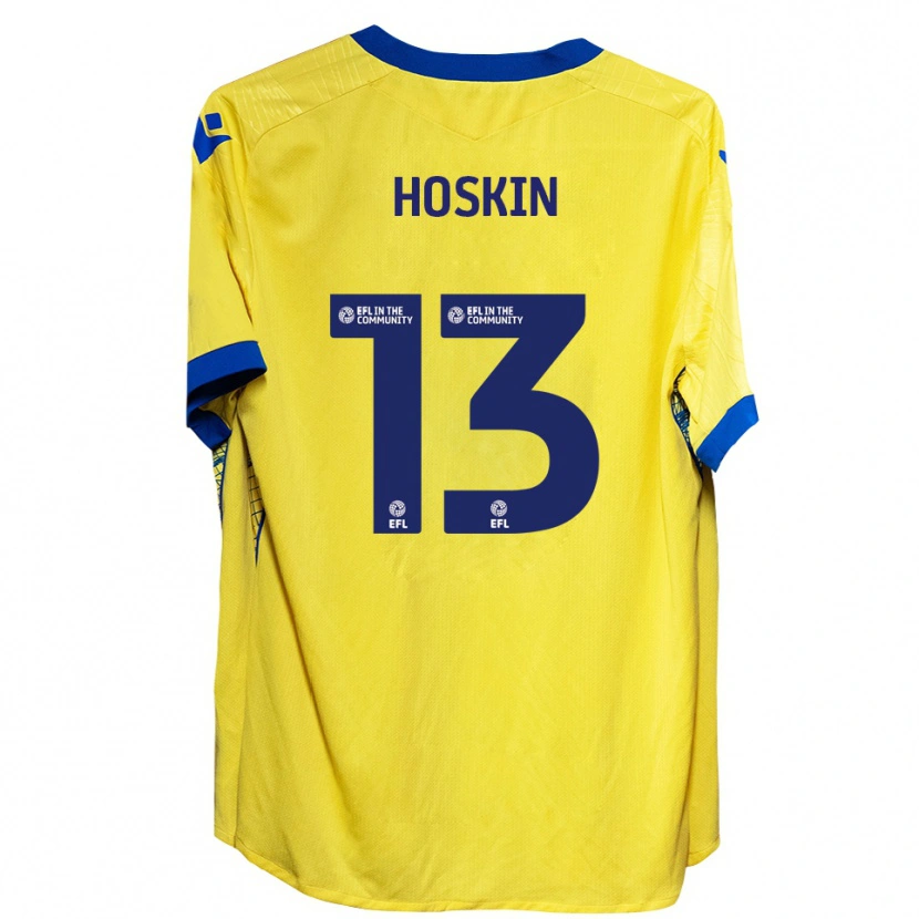 Danxen Kinder Owen Hoskin #13 Gelb Blau Auswärtstrikot Trikot 2025/26 T-Shirt Schweiz
