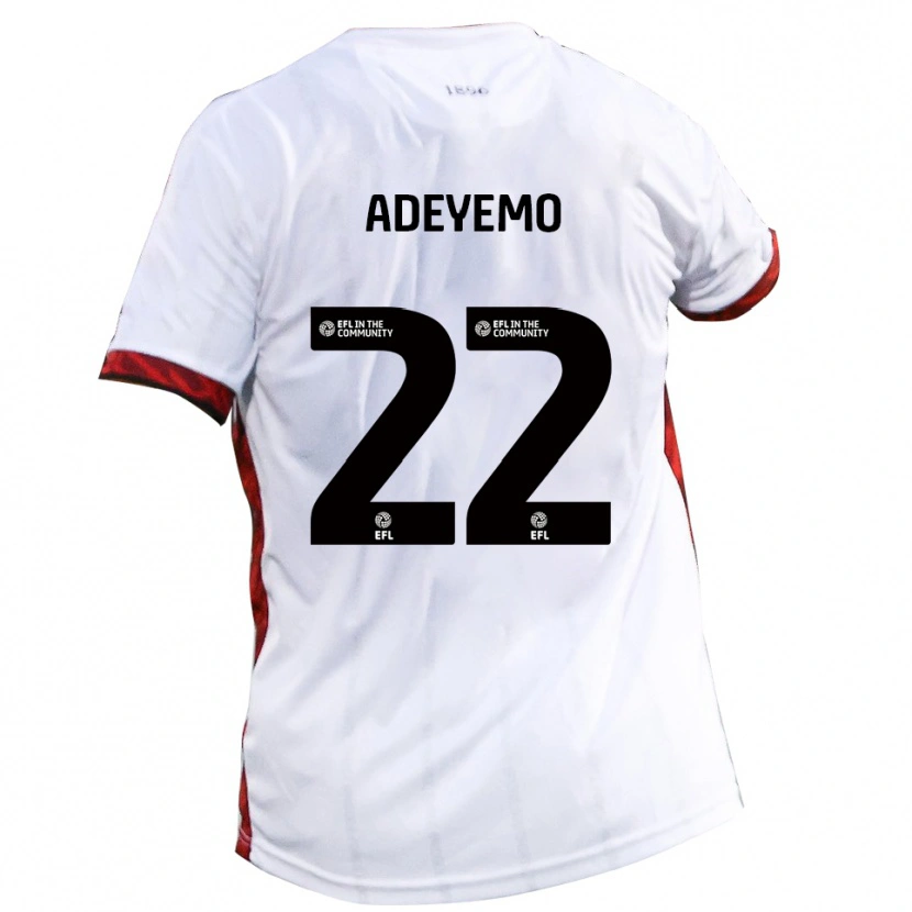 Danxen Kinder Ade Adeyemo #22 Weiß Rot Schwarz Auswärtstrikot Trikot 2025/26 T-Shirt Schweiz