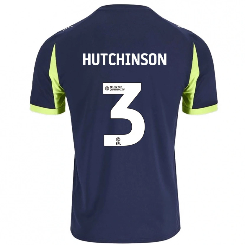 Danxen Kinder Reece Hutchinson #3 Marine Fluoreszierendes Grün Auswärtstrikot Trikot 2025/26 T-Shirt Schweiz
