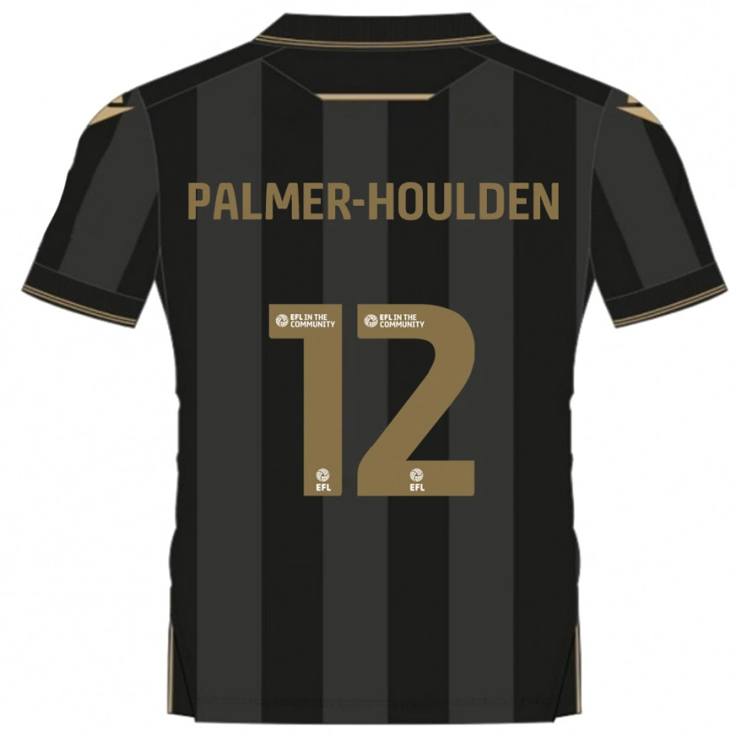 Danxen Kinder Seb Palmer-Houlden #12 Schwarz Gold Auswärtstrikot Trikot 2025/26 T-Shirt Schweiz