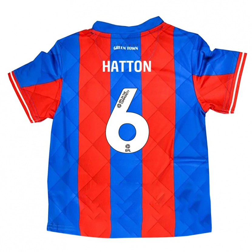 Danxen Kinder Charlie Hatton #6 Blau Rot Weiß Auswärtstrikot Trikot 2025/26 T-Shirt Schweiz