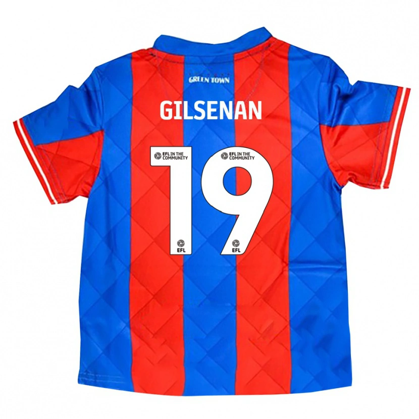 Danxen Kinder Zak Gilsenan #19 Blau Rot Weiß Auswärtstrikot Trikot 2025/26 T-Shirt Schweiz