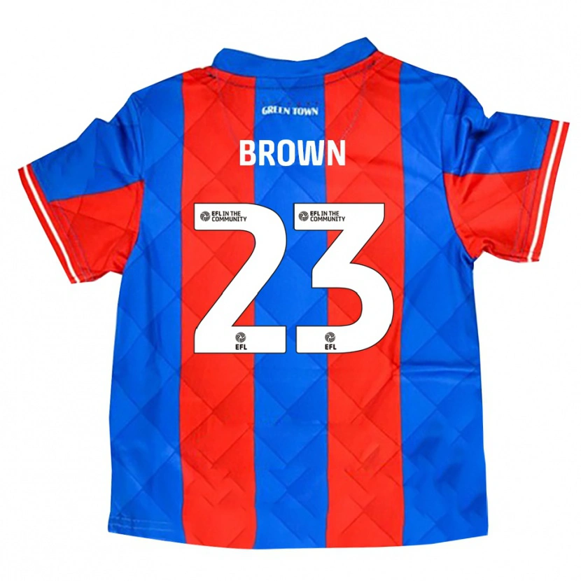 Danxen Kinder Henry Brown #23 Blau Rot Weiß Auswärtstrikot Trikot 2025/26 T-Shirt Schweiz