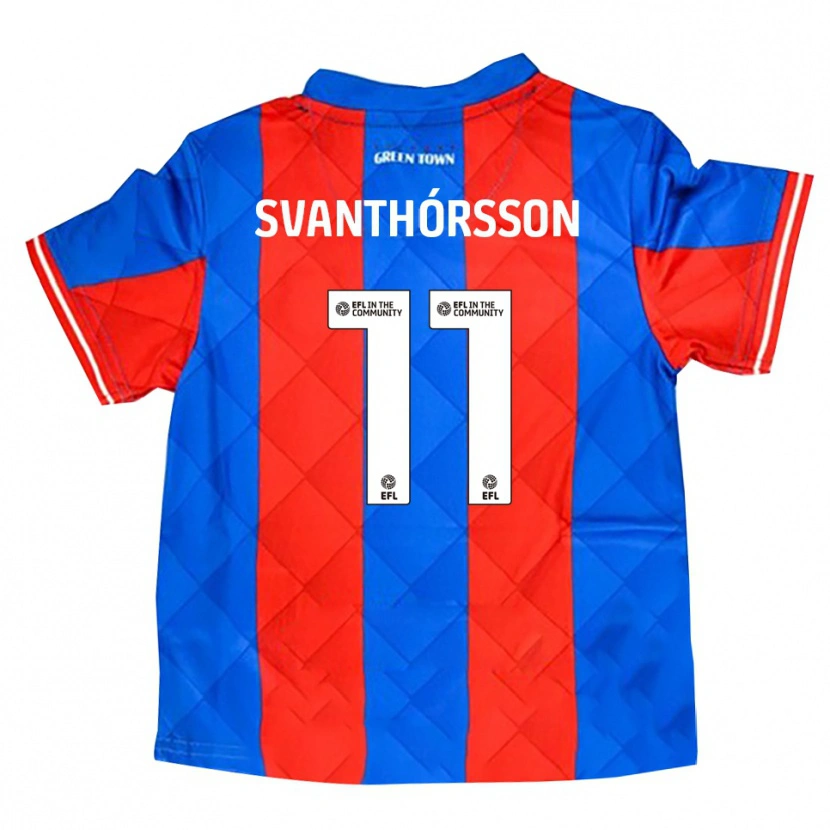 Danxen Kinder Jason Dadi Svanthórsson #11 Blau Rot Weiß Auswärtstrikot Trikot 2025/26 T-Shirt Schweiz