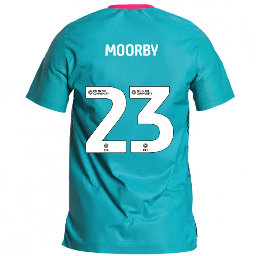 Danxen Kinder James Moorby #23 Himmelblau Pink Auswärtstrikot Trikot 2025/26 T-Shirt Schweiz