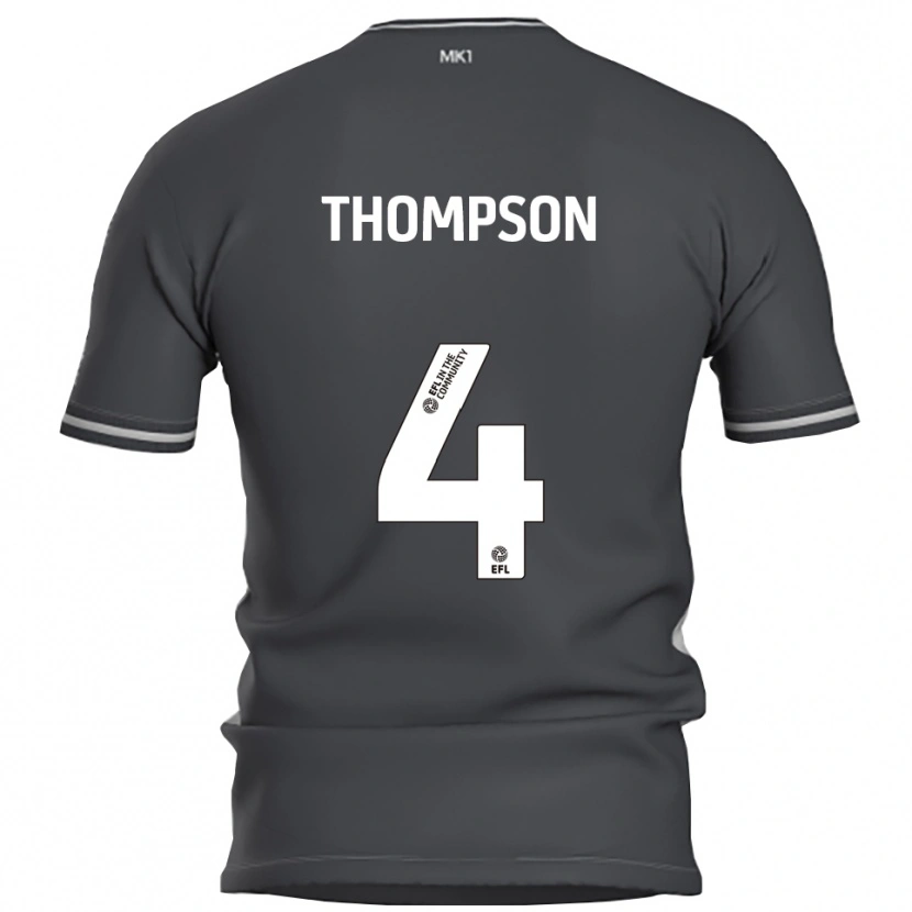 Danxen Kinder Nathan Thompson #4 Grau Silber Auswärtstrikot Trikot 2025/26 T-Shirt Schweiz