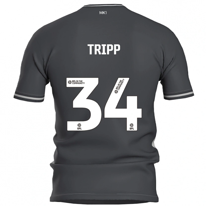 Danxen Kinder Callum Tripp #34 Grau Silber Auswärtstrikot Trikot 2025/26 T-Shirt Schweiz