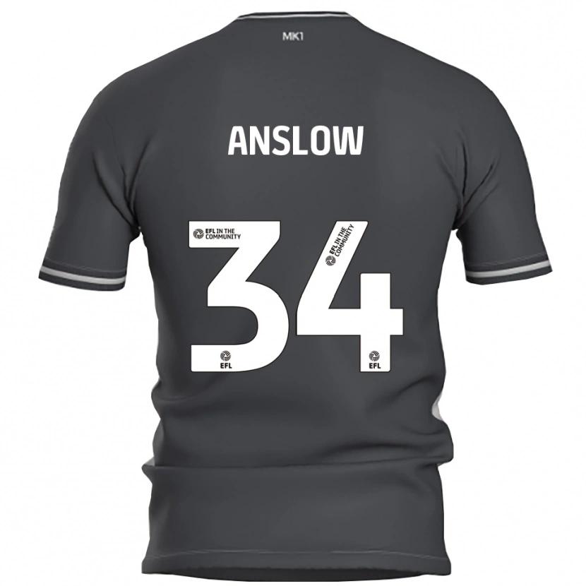 Danxen Kinder Lauren Anslow #34 Grau Silber Auswärtstrikot Trikot 2025/26 T-Shirt Schweiz