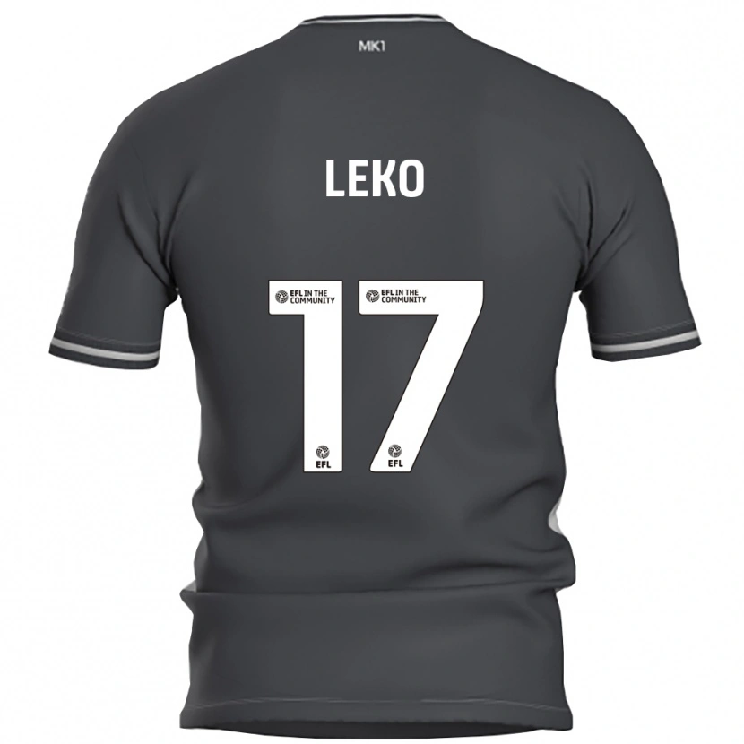 Danxen Kinder Jonathan Leko #17 Grau Silber Auswärtstrikot Trikot 2025/26 T-Shirt Schweiz