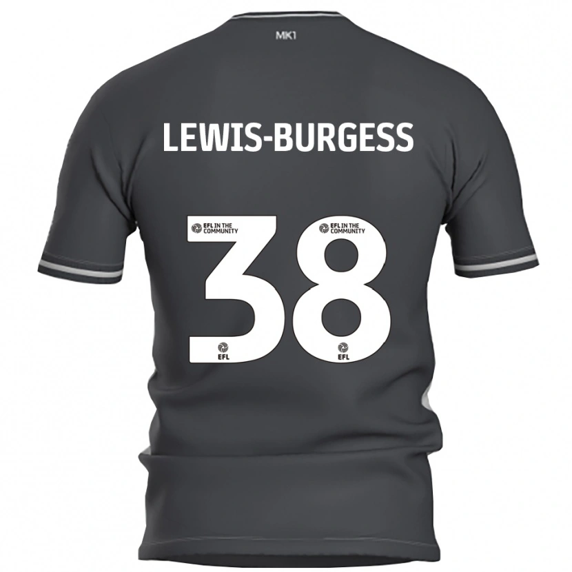 Danxen Kinder Keon Lewis-Burgess #38 Grau Silber Auswärtstrikot Trikot 2025/26 T-Shirt Schweiz
