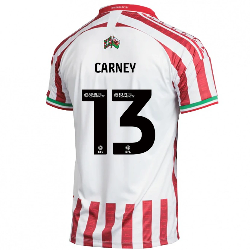 Danxen Kinder Jacob Carney #13 Rot Weiß Auswärtstrikot Trikot 2025/26 T-Shirt Schweiz