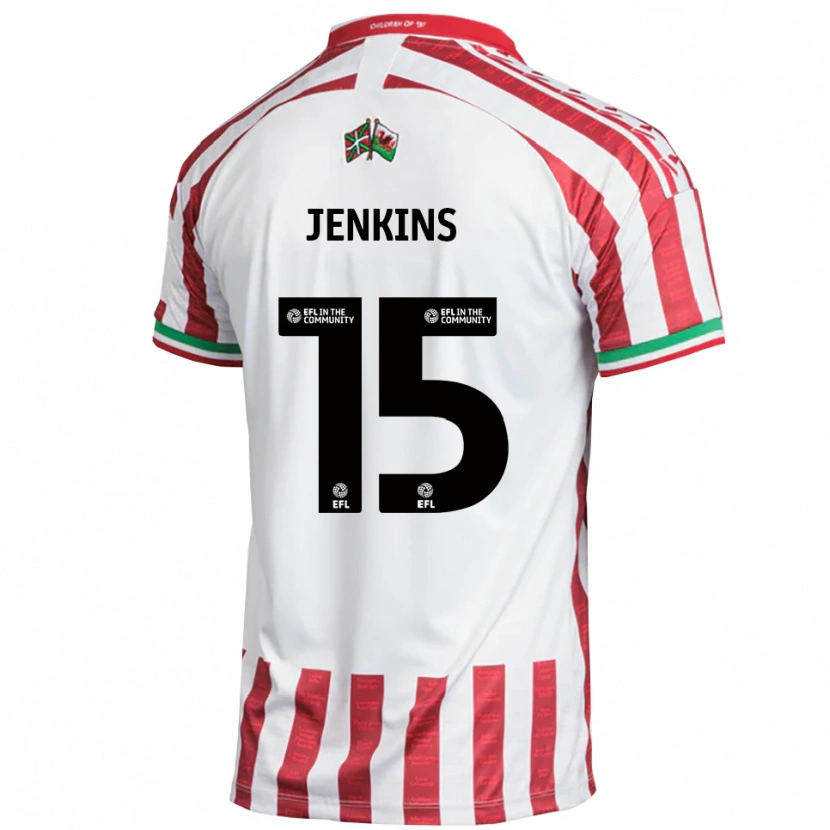 Danxen Kinder Lee Jenkins #15 Rot Weiß Auswärtstrikot Trikot 2025/26 T-Shirt Schweiz
