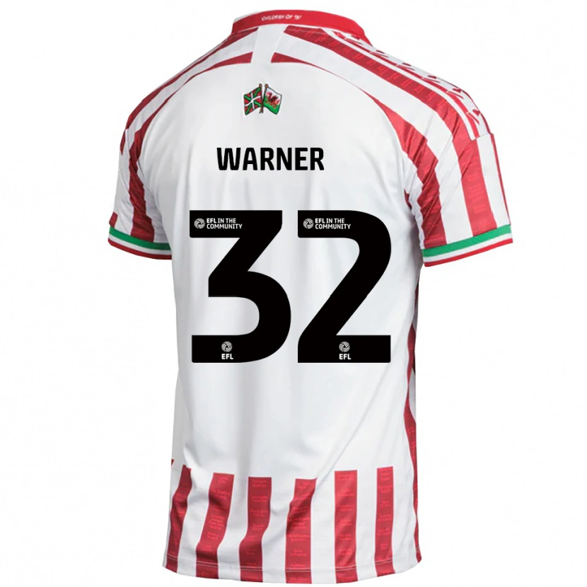 Danxen Kinder Jaden Warner #32 Rot Weiß Auswärtstrikot Trikot 2025/26 T-Shirt Schweiz