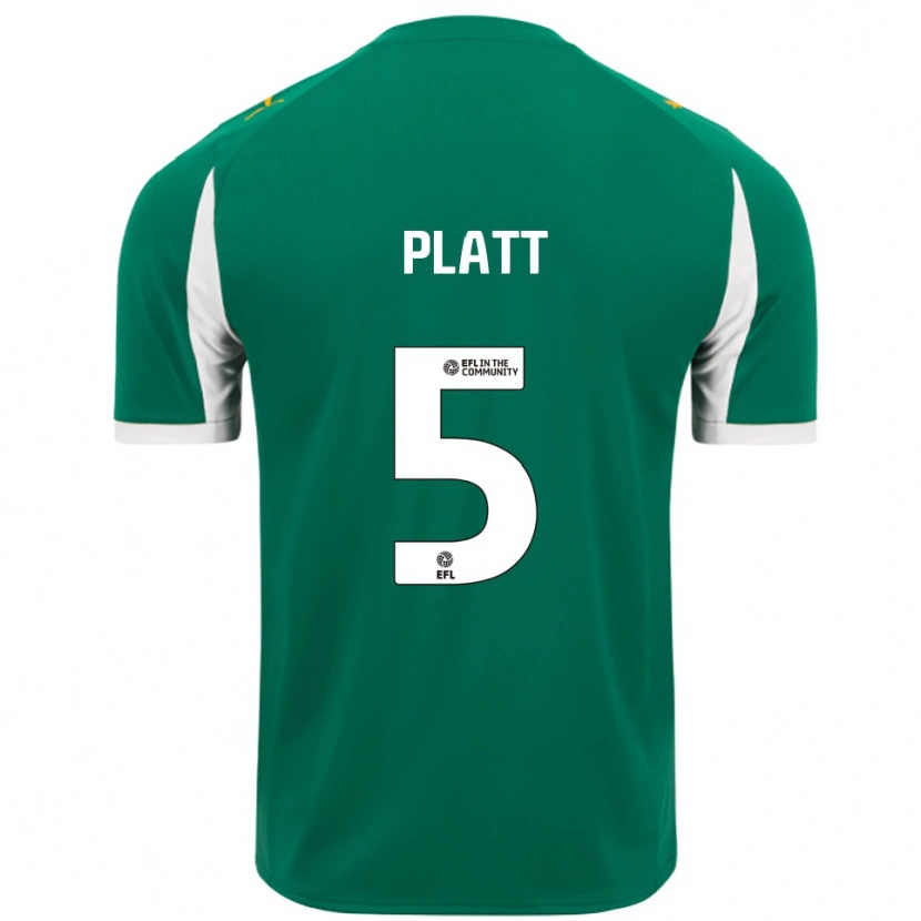Danxen Kinder Matty Platt #5 Grün Weiß Auswärtstrikot Trikot 2025/26 T-Shirt Schweiz