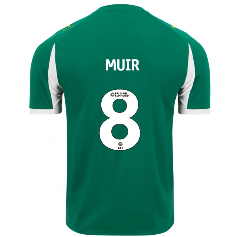 Danxen Kinder Kameron Muir #8 Grün Weiß Auswärtstrikot Trikot 2025/26 T-Shirt Schweiz