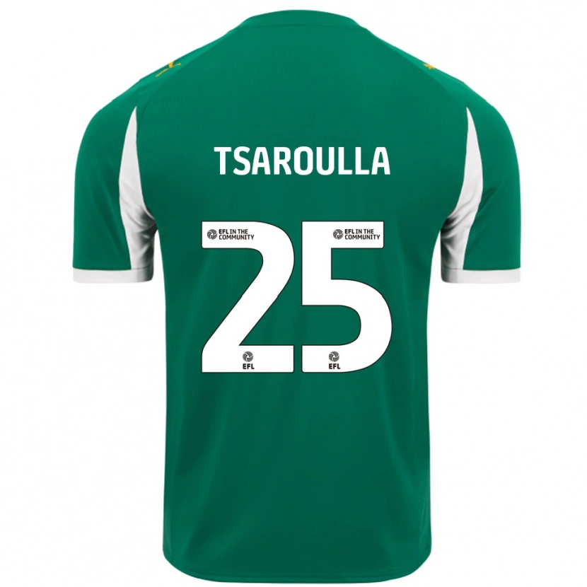 Danxen Kinder Nick Tsaroulla #25 Grün Weiß Auswärtstrikot Trikot 2025/26 T-Shirt Schweiz