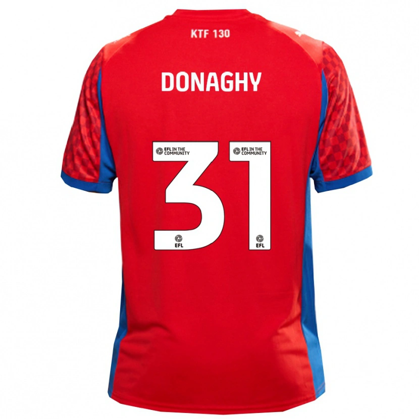 Danxen Kinder Tom Donaghy #31 Rot Blau Auswärtstrikot Trikot 2025/26 T-Shirt Schweiz