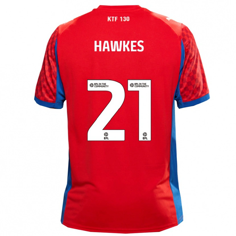 Danxen Kinder Josh Hawkes #21 Rot Blau Auswärtstrikot Trikot 2025/26 T-Shirt Schweiz