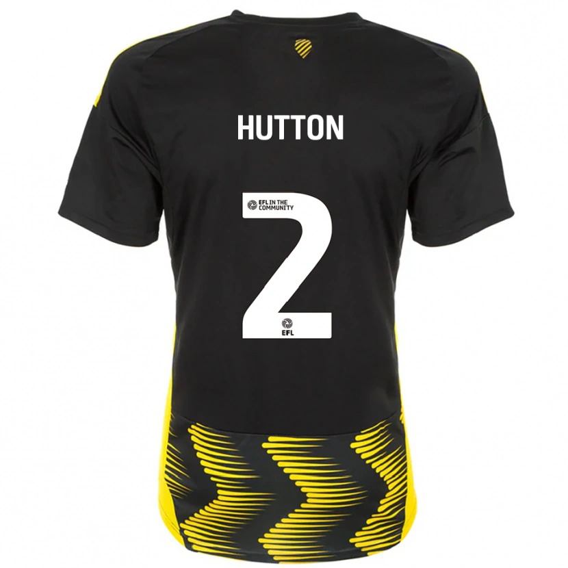 Danxen Kinder Emily Hutton #2 Schwarz Gelb Auswärtstrikot Trikot 2025/26 T-Shirt Schweiz